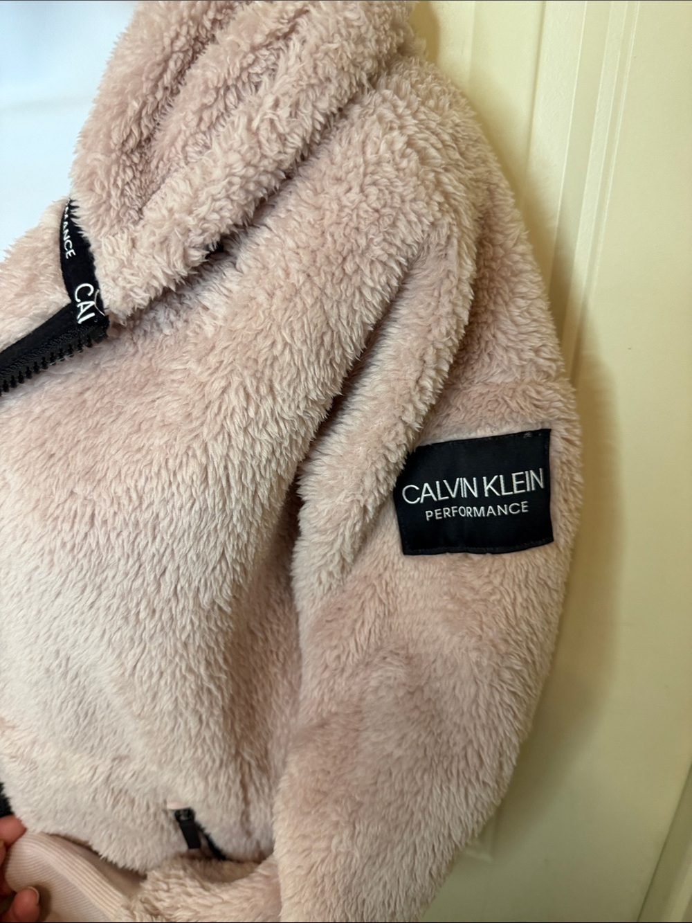 Calvin Klein Performance Cozy Plush Hooded Jacket - Pink - Picture 2 of 5